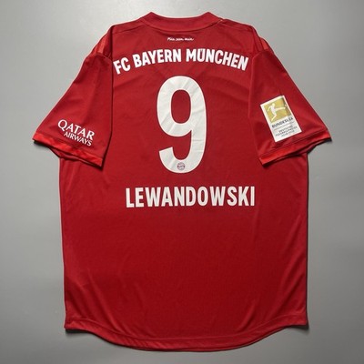 ウェア BAYERN MUNCHEN LEWANDOWSKI 9 BAYERN 2019/2020 SOCCER PLAYER ISSUE HOME JERSEY #9 LEWANDOWSKI