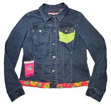 Tommy Hilfiger Youth Denim Jacket Custom Patchwork Trucker Girls M
