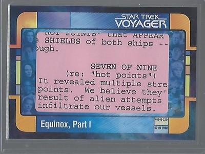 Star Trek Voyager Archives & Inscriptions Script Cut VSC7 #07