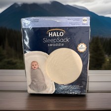 Halo Sleep Sack Swaddle Cotton - cream - newborn - birth - 3 months NB 