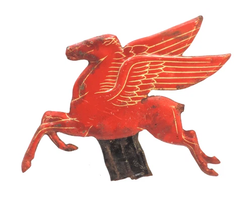 Vintage Mobil Gas 5.5" Tin Pegasus Ornament / As Is