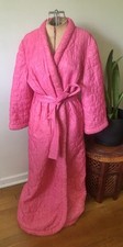 1960 s Flamingo Pink Quilted Robe