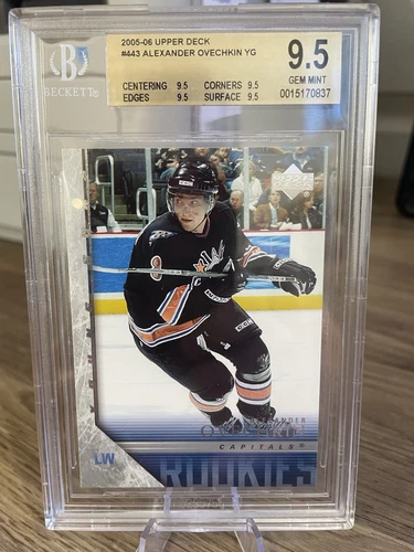 2005 06 UD Upper Deck #443 Alexander Ovechkin Young Guns Rookie Rc BGS 9.5