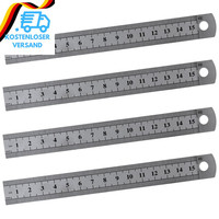 4 StüCk Metall Lineale, Doppelseitenskala Stahllineal, Lineal Metall, Lineal Set