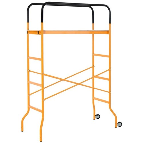 4-Step Steel Steel Scaffold 2 Wheels Platform Anti-Skid Film
