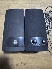USB-Powered Computer Speakers with 3.5mm Audio Jack   Black   Tested  Working
