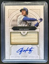 2025 Topps Definitive Edgar Martinez Relic Auto Cards Bat #/50 Mariners