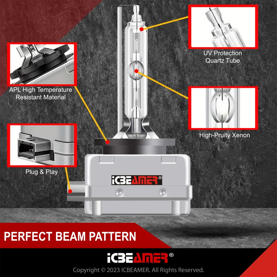 D3R D3S 10000K Blue Xenon HID Direct Plugin fit for Low Beam Socket Bulbs O120 - Image 3 of 4