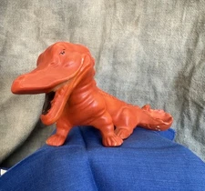 Vintage 1940s/50s made in Germany ceramic orange crocodile painted figurine Rare
