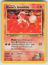 Blaine's Growlithe (62) Unlimited C Gym Heroes 062/132 Pokemon Moderately Played on eBay