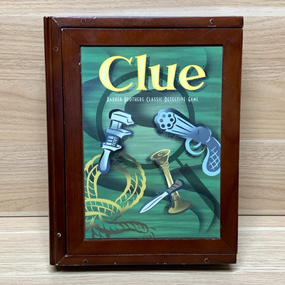 Clue Vintage Collection Board Game Wooden Book Case Complete Sealed Cards Pieces