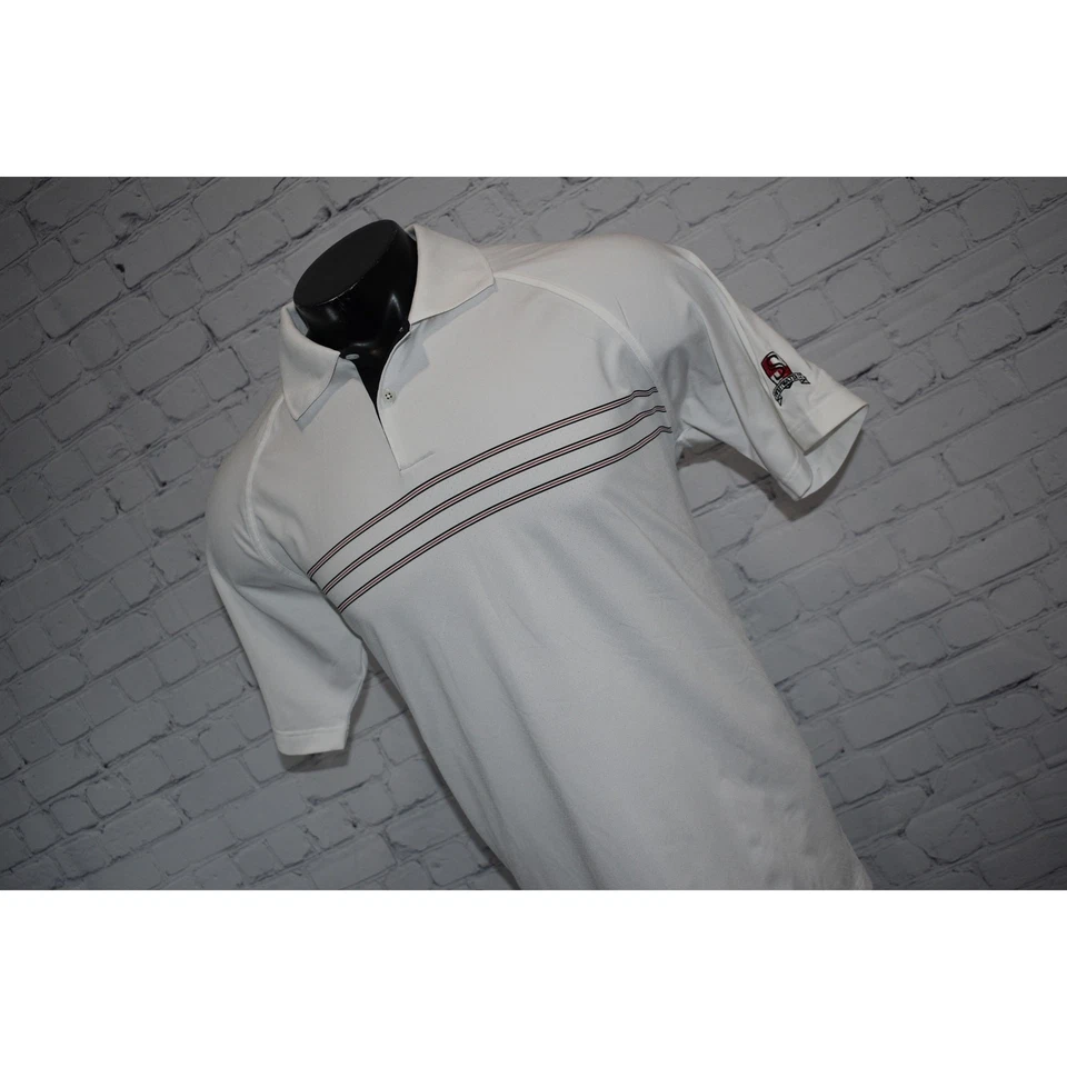 Camisa polo de golf Adidas para hombre talla mediana poliéster rendimiento agua dulce  Foto 2 de 4