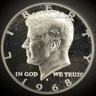 1968-S Kennedy 40% SILVER Half Dollar GEM PROOF 50C DEEP ULTRA CAMEO