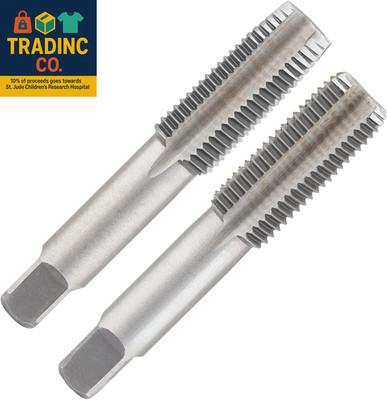 2Pcs M18X1.5 Tap, M18 Metric Thread Tap Right Hand Thread Tapping Tool, HSS Thre