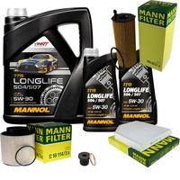 Mann Inspektionspaket 7L Mannol Longlife 5W-30 FüR Audi A4 Allroad 3.0 TDI