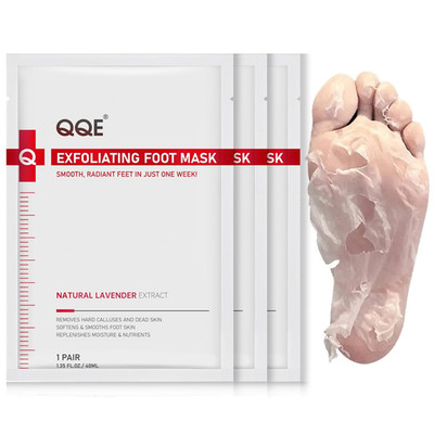 3 Pack Foot Peeling Mask, Hydrating Exfoliating Foot Mask for Dry Cracked Feet,
