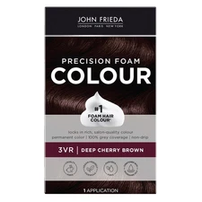 Precision Foam Colour, Deep Cherry Brown 3VR, Full-coverage Hair Color Kit, Anti