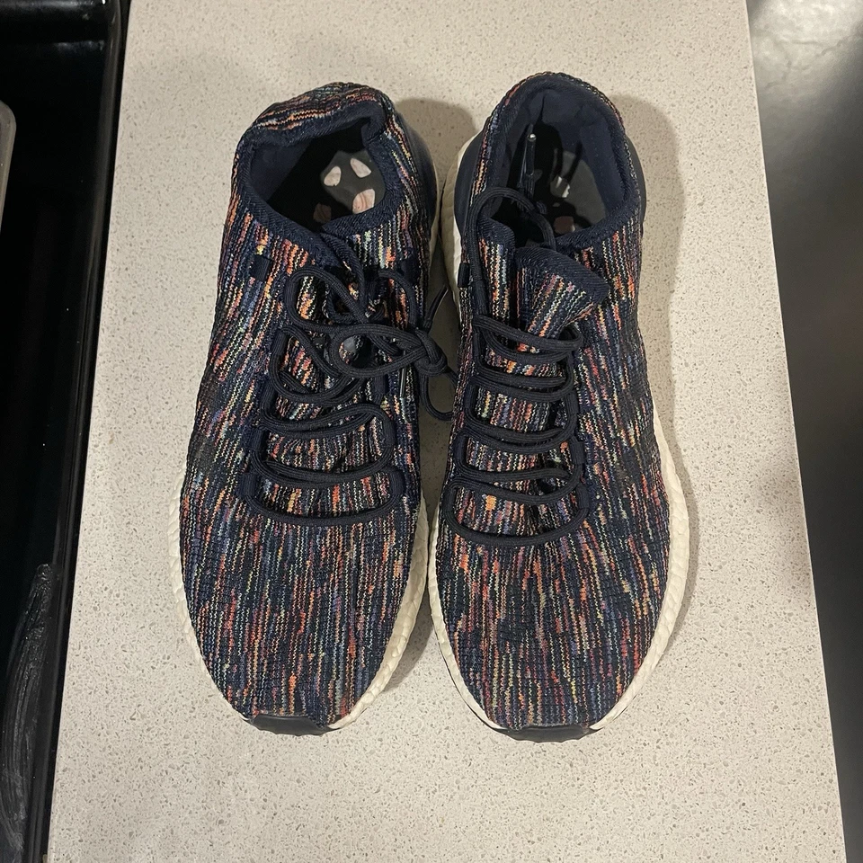 Adidas Pureboost Ultra Shoes Mens 10.5 Collegiate Navy Core Athletic Sneakers - Image 4 of 4