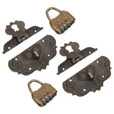  Vintage Hasp Padlock Locker Padlocks Decorative Latches for Wood Boxes