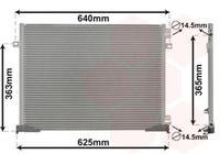 Kondensator, Klimaanlage 43005339 VAN Wezel FüR Renault Opel Nissan