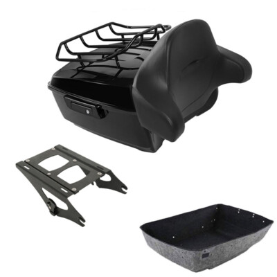 King Pack Trunk Backrest Mounting Rack Fit For Harley Tour Pak Touring 2014-2025