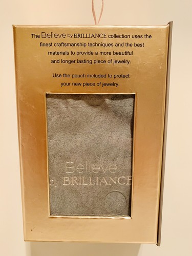 Believe by Brilliance,14KT Gold Flash Plated Simulated pearl Drop earrings NEW - Picture 6 of 6