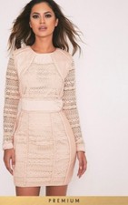 Pretty Little Thing Size 6 White Lace Dress BNWT