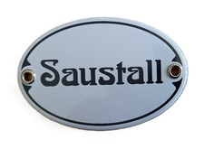 Saustall T&uuml;rschild Zimmerschild Emailschild  10,5 x 7 cm; Nr. 1256