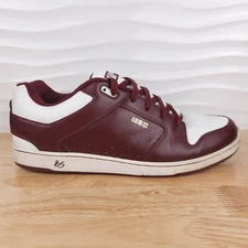 Es Shoes Mens 13 Burgundy White PJ Ladd Low Top Lace Up Skate Sneakers Footwear