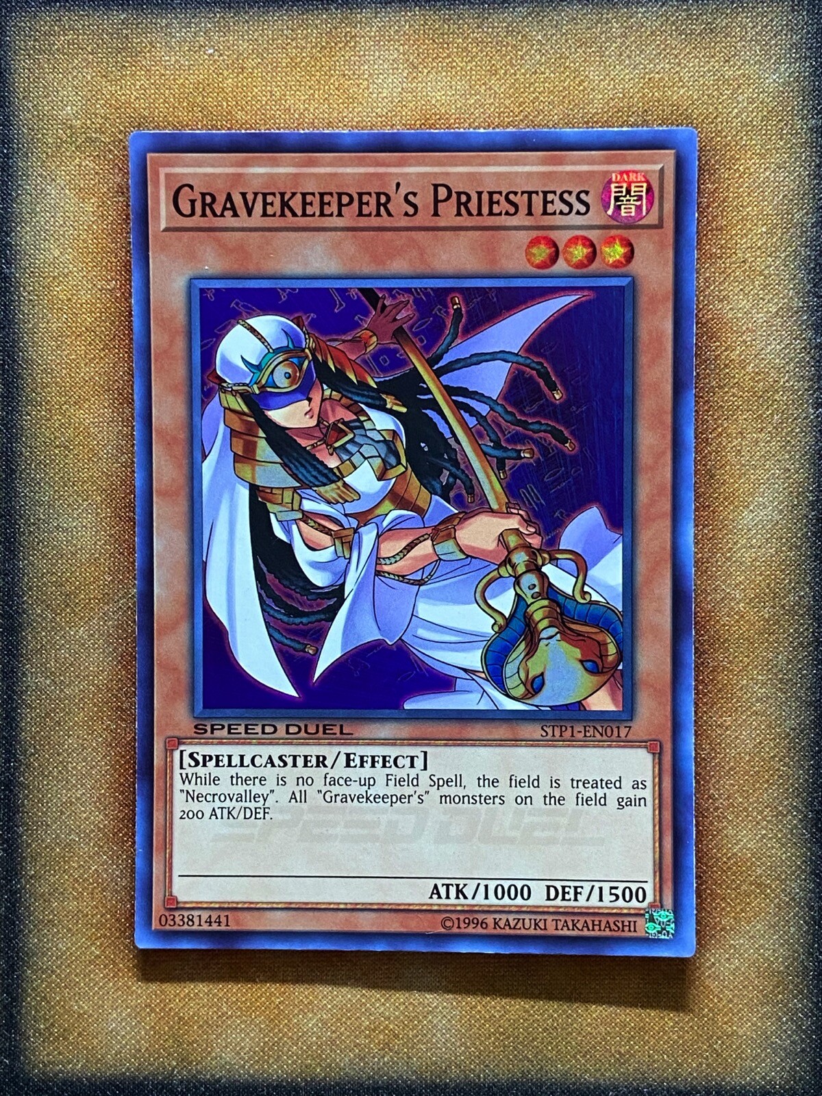 Yugioh Gravekeeper’s Priestess STP1-EN017 Super Rare Speed Duel NM