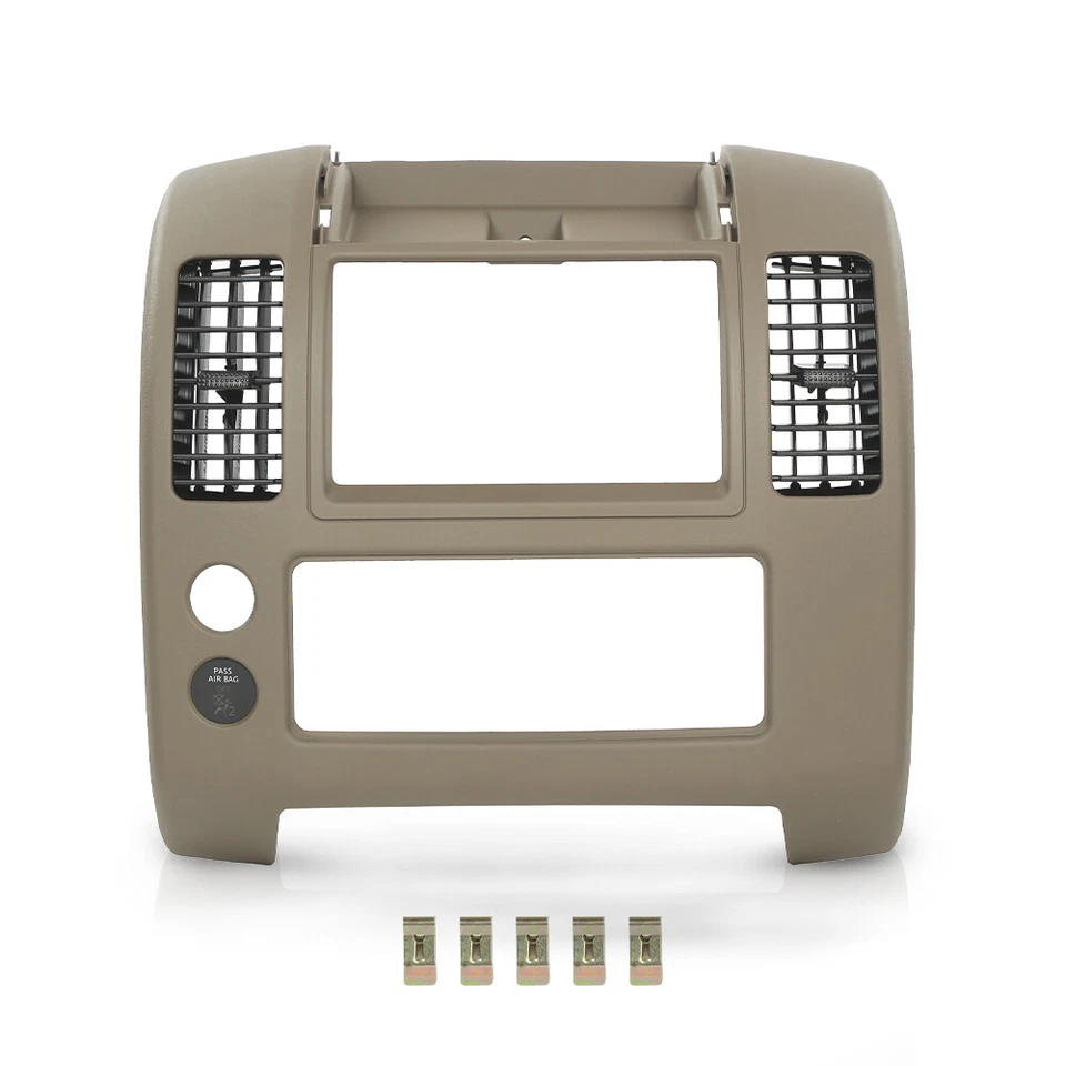 Center Dash Console Instrument Panel Bezel Beige Fit For 05-20 Nissan Frontier Foto 3 de 4
