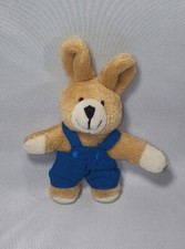 Lindo pantalón corto Bunny Rabbit felpa brazos/piernas flexibles marrón 5" azul