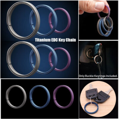 Hanging Buckle Creative Keyring Real Titanium Keychain Key Rings HOT