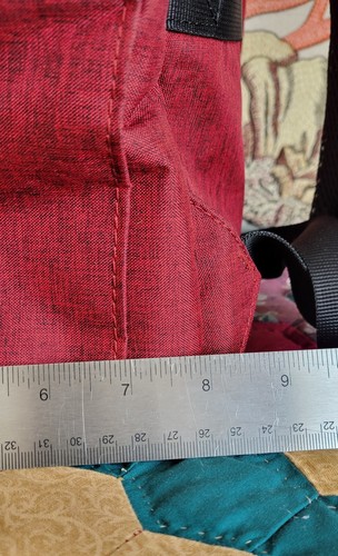 Mochila roja para computadora portátil 16" para mujer Bolso grande Mochila Cartera Trabajo escolar - Imagen 7 de 13