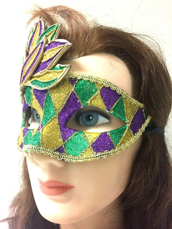 Masquerade Mardi Gras Parties Events Masks Unisex Hand Painted Wear or Display - Image 4 of 4