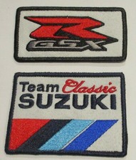 Biker Suzuki GSX-R and / or Suzuki Team Classic MOTOGP Sew On Patch Logo Badge