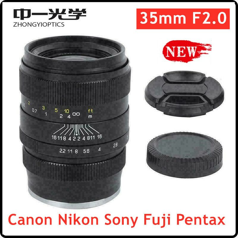 ZHONGYI 35mm Full Frame Manual Focus Lens for Canon Nikon Sony Fuji  Pentax