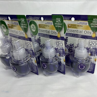 3x Air Wick Scented Oil Refills Relaxation Lavender & Chamomile 1.34 oz (2 Ref)