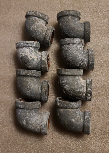 (PK8) Reducing Elbow - 1/2" x 1/4" - FNPT - Galvanized Pipe Fitting - 90° Degree