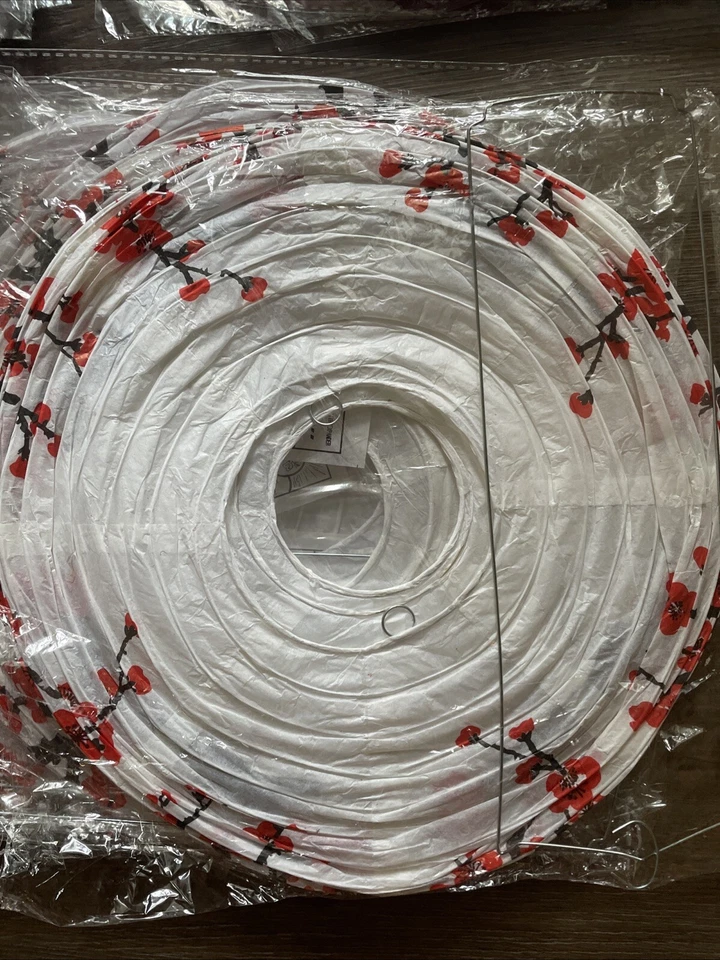 24 Faroles de Papel Flor de Cerezo Blanco Rosa Rojo Redondos Decoración Colgante Naturaleza Foto 3 de 4