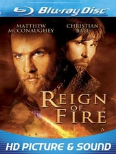 REIGN OF FIRE New Sealed Blu-ray Christian Bale Matthew McConaughey