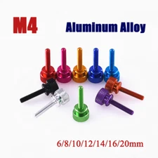 M4 Aluminum Alloy Knurled Thumb Screws Hand Grip Knob Bolts High Type 6-20mm