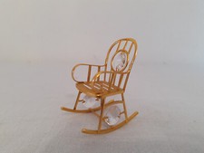 Crystal Temptations Chair Figurine Ornament 24k Gold Plated With Crystals