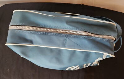 🚨🔥Vintage 70s 80s Retro Adidas Blue Duffle Gym Bag RARE! EUC Zip