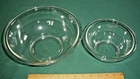 PYREX Clear Glass Mixing/Nesting Bowls Set of 2; 322 - 1 Qt. & 325 - 2.5 Qt.