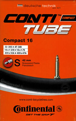 Continental Compact 16 Schlauch 16 Zoll SV (32/47-305/349) SV 42mm