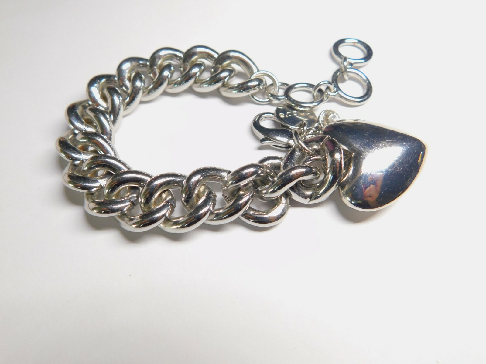 Signed Chico's Heavy Curb Chain Solid Silver Tone… - image 5