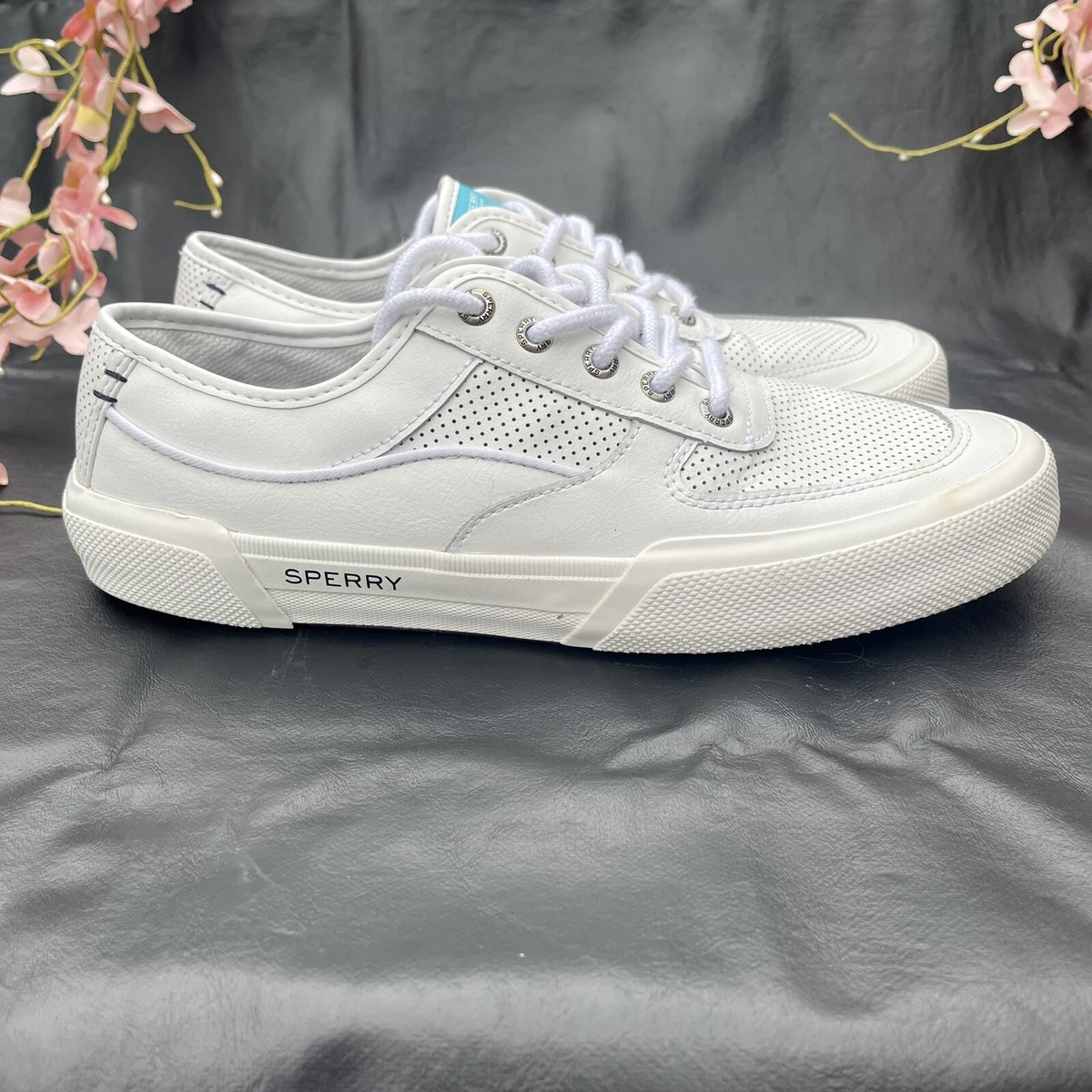 Mens white sperry sneakers sale
