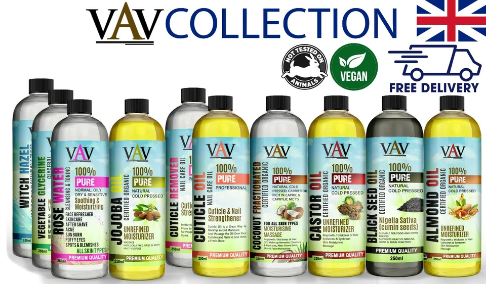 VAV 100% Pure Organic Oils Premium Quality Best for Hair Body Nails Moisturiser❤️🔥✅