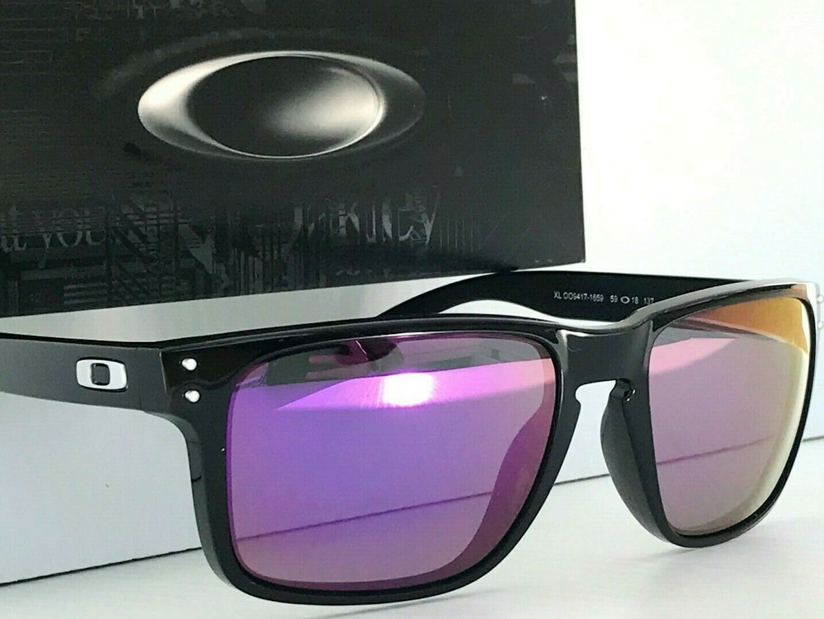 Oakley HOLBROOK XL Shiny BLACK POLARIZED Galaxy Violet Iridium